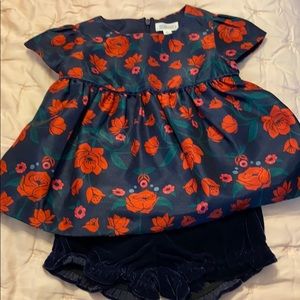 Gymboree dress with velvet bloomers